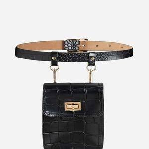 💫2020 crocodile faux r fanny pack bum bag belt